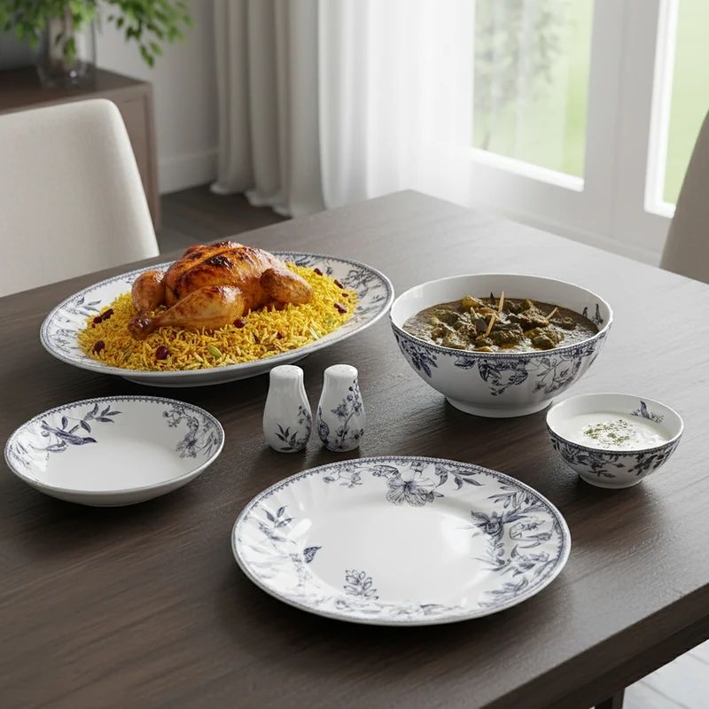 🔶 سرویس غذاخوری ۲۸پارچه گلدکیش مدل لوتوس
